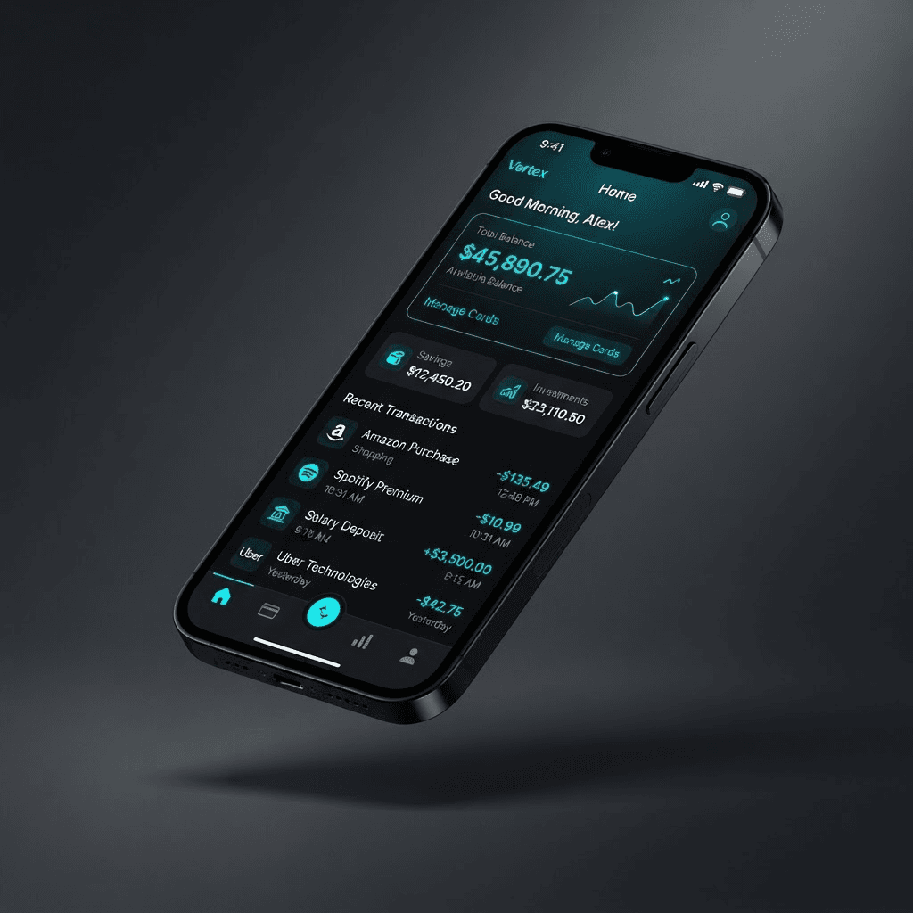 Fintech Mobile App, iOS and Android